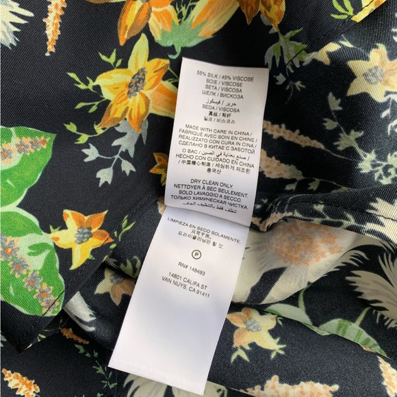 NWT Doen Guinevere Silk Ruched V Neck Long Sleeve Bias Midi Dress Sweet Anemone - Picture 11 of 15